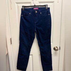 Lilly Pulitzer South Ocean high rise plush skinny pants size 10 Luna wash blue